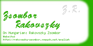 zsombor rakovszky business card